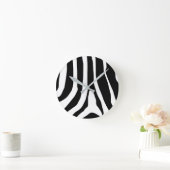 Horloge Ronde Motif de bandes d'impression Zebra (Maison)