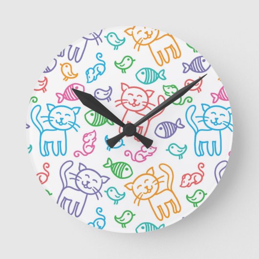 Horloge Ronde motif de chat (Recto)