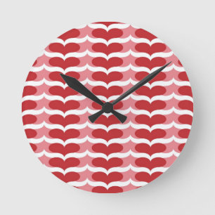 Horloge Ronde Motif de coeur
