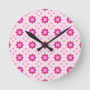 Horloge Ronde Motif de confettis de fleurs de pétale