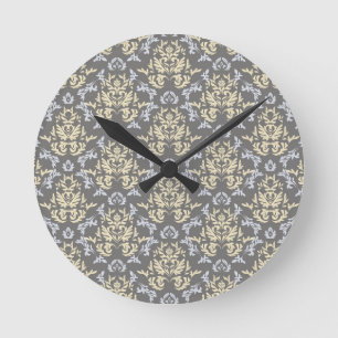 Horloge Ronde Motif de damassé