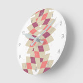 Horloge Ronde Motif de Diamond Swirl (Angle)