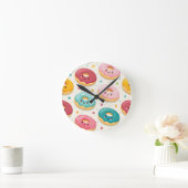 Horloge Ronde Motif de Donuts (Maison)
