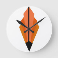 Motif de fan d'art déco dans l'orange