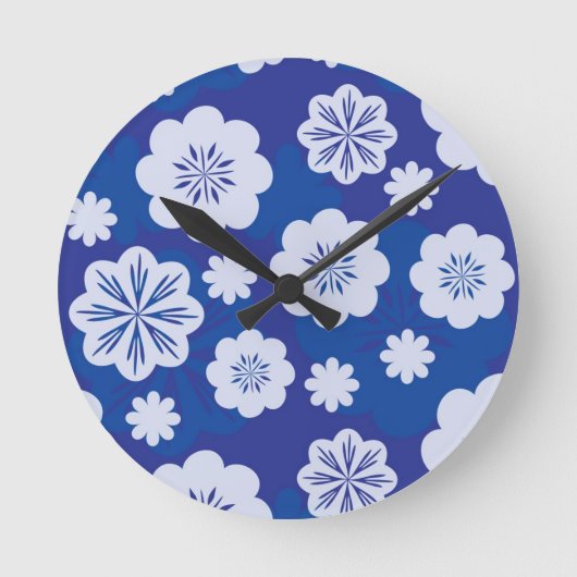 Horloge Ronde motif de fleurs (Recto)