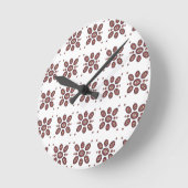 Horloge Ronde Motif de fleurs Mandala (Angle)