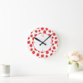 Horloge Ronde Motif de fraises d'aquarelle (Maison)