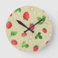 Motif de fraises d'aquarelle
