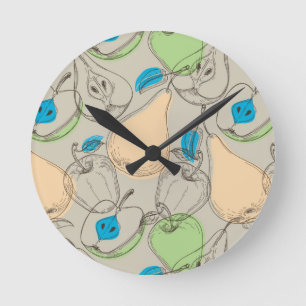 Horloge Ronde Motif de fruits