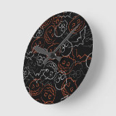 Horloge Ronde Motif de Halloween (Angle)
