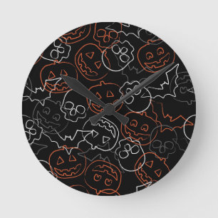 Horloge Ronde Motif de Halloween