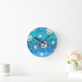 Horloge Ronde Motif de la mer des Rochers (Maison)
