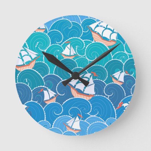 Horloge Ronde Motif de la mer des Rochers (Recto)