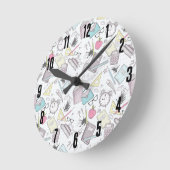 Horloge Ronde Motif de l'école enseignant à la mode Cute (Angle)