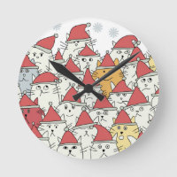 Motif de Noël avec beaucoup de chats drôles