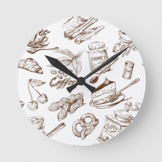 Horloge Ronde Motif de papier (Recto)