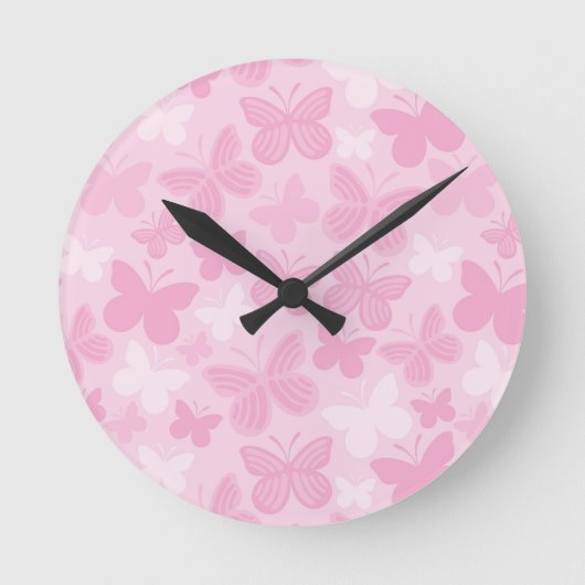 Horloge Ronde Motif de papillon (Recto)