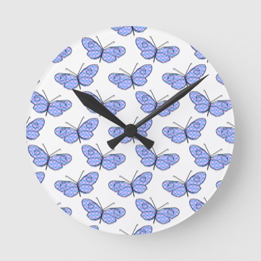 Horloge Ronde Motif de papillon cosmique (Recto)