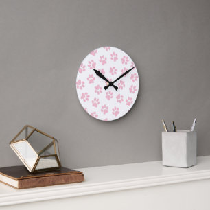 Horloge Ronde Motif De Pâtes, Poches De Chien, Bébés Pailles Ros