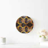 Horloge Ronde motif de peau de serpent de cobra (Maison)