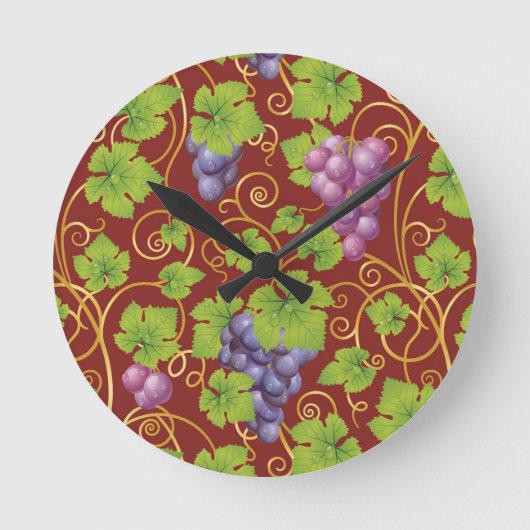 Horloge Ronde Motif de raisins (Recto)