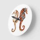 Horloge Ronde Motif de Seahorse (Angle)