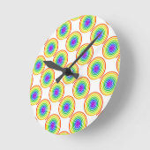 Horloge Ronde Motif de spirale arc-en-ciel (Angle)
