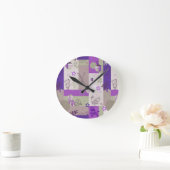 Horloge Ronde Motif d'édredon de bébé (Maison)