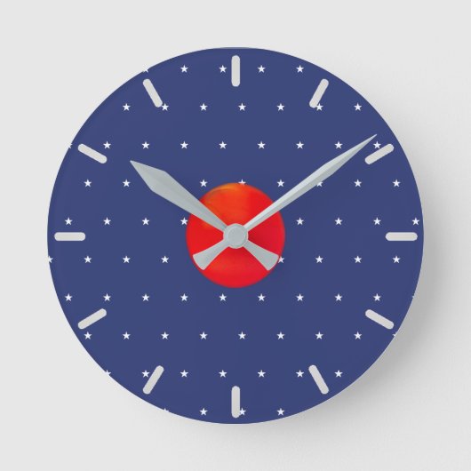 Horloge Ronde Motif d'étoile moderne (Recto)