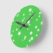 Horloge Ronde Motif d'étoiles (Angle)