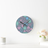 Horloge Ronde Motif d'icône Gemstone (Maison)