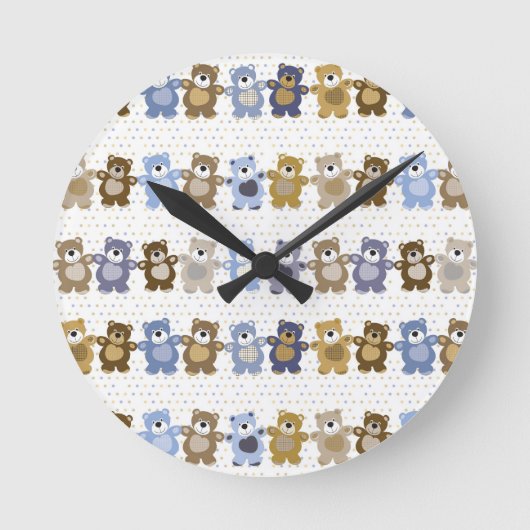 Horloge Ronde motif d'un ours en peluche (Recto)