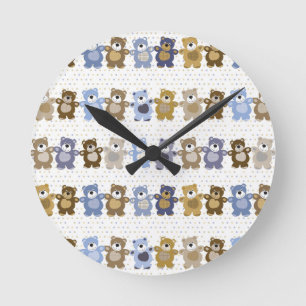 Horloge Ronde motif d'un ours en peluche