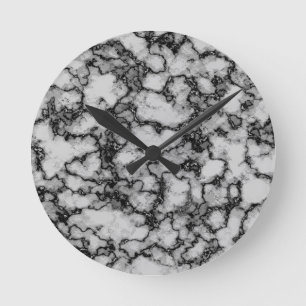 Horloge Ronde Motif en marbre