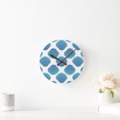 Horloge Ronde Motif en mosaïque de Blue Seashell (Maison)
