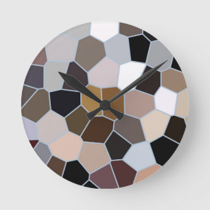 Horloge Ronde Motif en mosaïque tonique