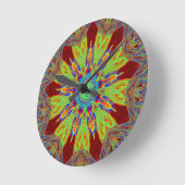 Horloge Ronde Motif ethnique d'Asie africaine (Angle)