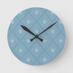 Horloge Ronde motif Fleur-De-lis