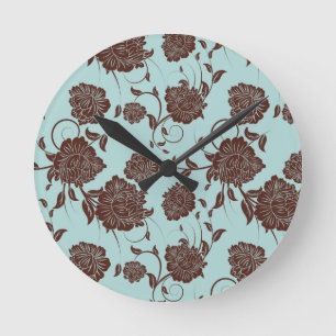 Horloge Ronde Motif floral