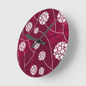 Horloge Ronde motif floral Abstrait (Angle)