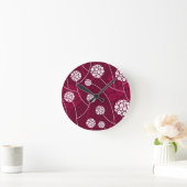 Horloge Ronde motif floral Abstrait (Maison)