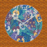 Motif floral de pensée vintage | Jardin de campagn