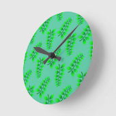 Horloge Ronde Motif Foliage éponyme (Angle)