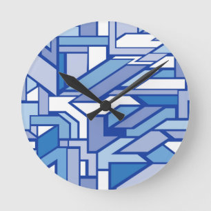 Horloge Ronde Motif géométrique 2
