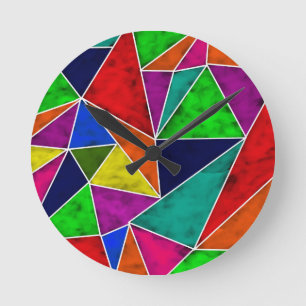 Horloge Ronde Motif géométrique dynamique