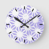Horloge Ronde Motif géométrique Lavender (Recto)