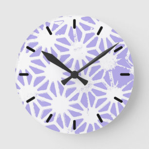Horloge Ronde Motif géométrique Lavender