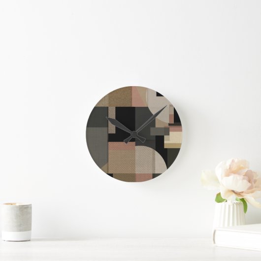 Horloge Ronde Motif géométrique Patchwork (Maison)
