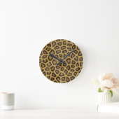 Horloge Ronde motif léopard (Maison)