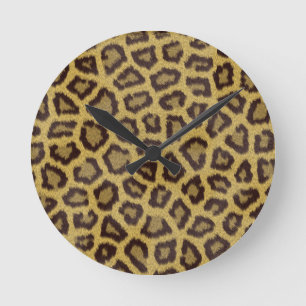 Horloge Ronde motif léopard